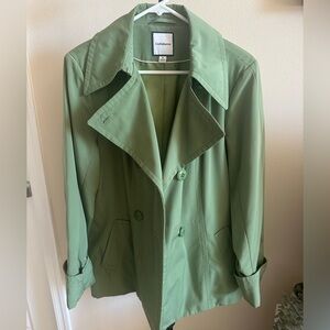Croft & Barrow Sage Green Trench Jacket